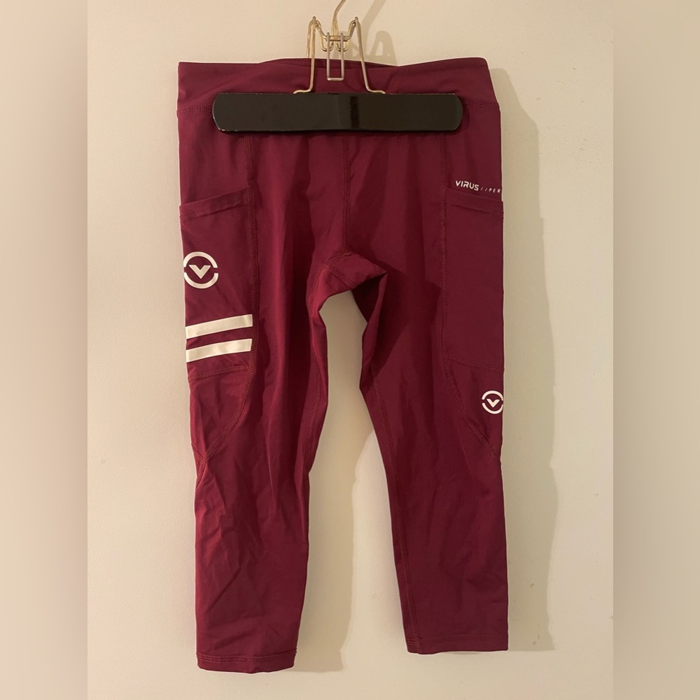 Virus Sportswear - Women’s 3/4 Compression Pant - Burgundy
